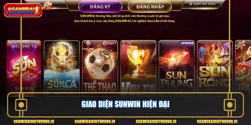 Giao diện Sunwin hiện đại